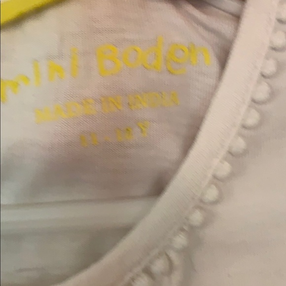 🔥🔥SALE🔥🔥 Mini Boden sleeveless peplum shirt, 11-12, NWOT - Picture 2 of 5